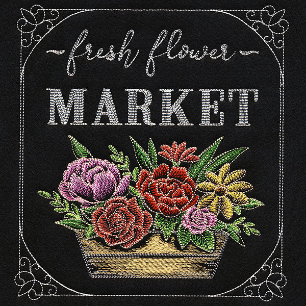 Chalkboard Flower Market Sign