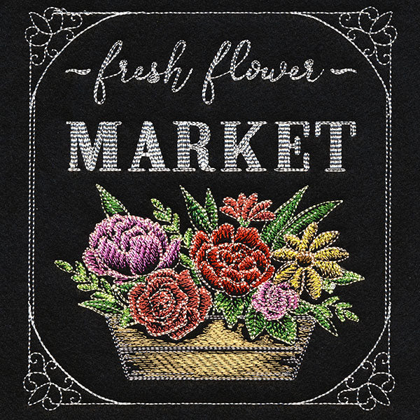 Chalkboard Flower Market Sign