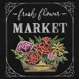 Chalkboard Flower Market Sign