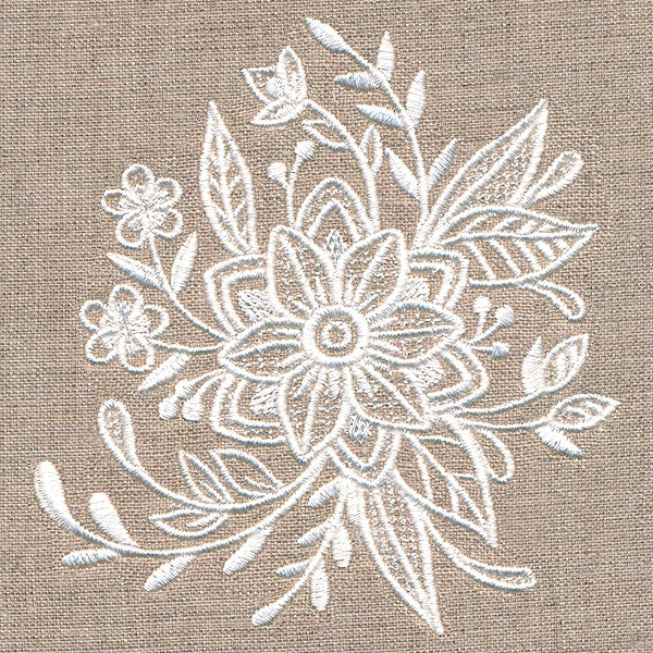 Exquisite Flourishing Bouquet (Whitework)