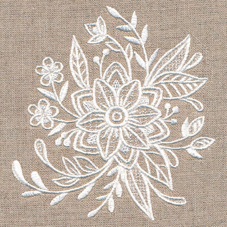 Exquisite Flourishing Bouquet (Whitework)