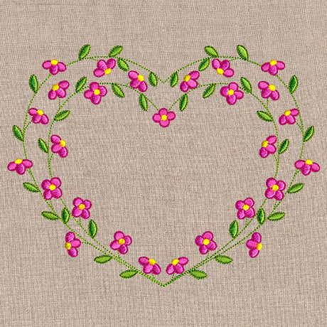 Sweet Floral Heart Wreath