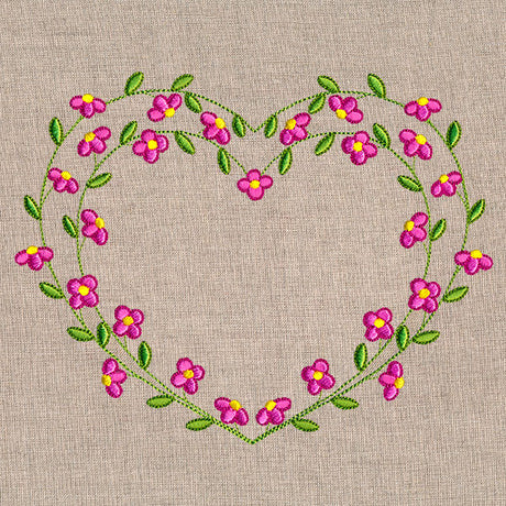 Sweet Floral Heart Wreath