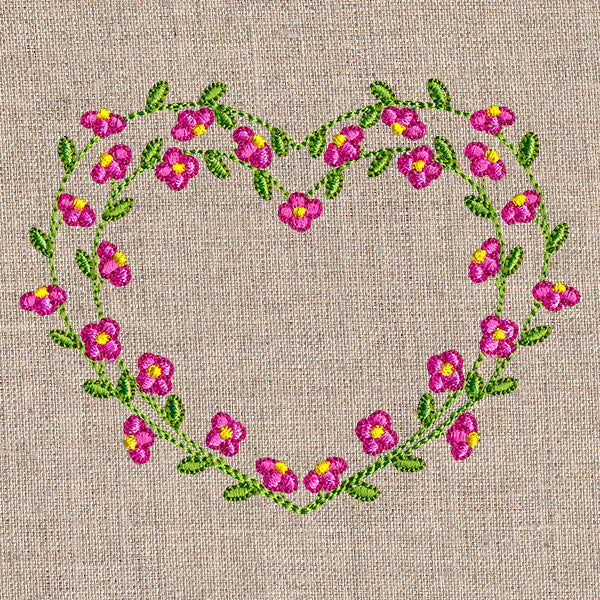 Sweet Floral Heart Wreath