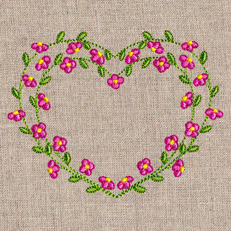 Sweet Floral Heart Wreath