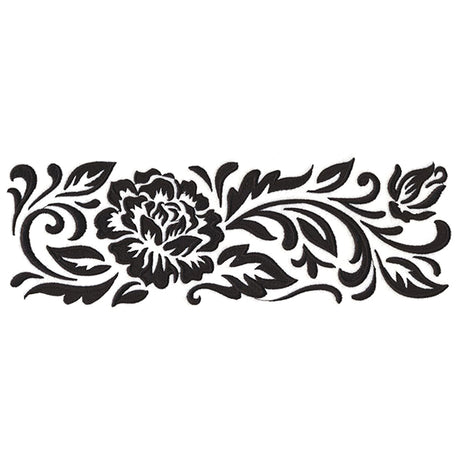 Flourishing Blooms Border (Blackwork)