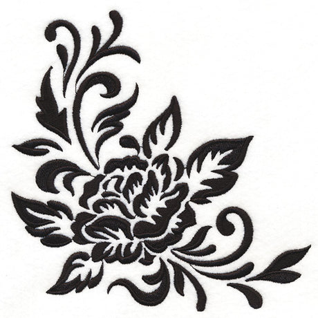 Flourishing Blooms Corner (Blackwork)