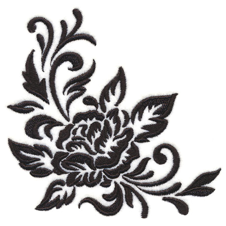 Flourishing Blooms Corner (Blackwork)