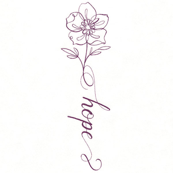 Blessed Calligraphy in Bloom - Anemone