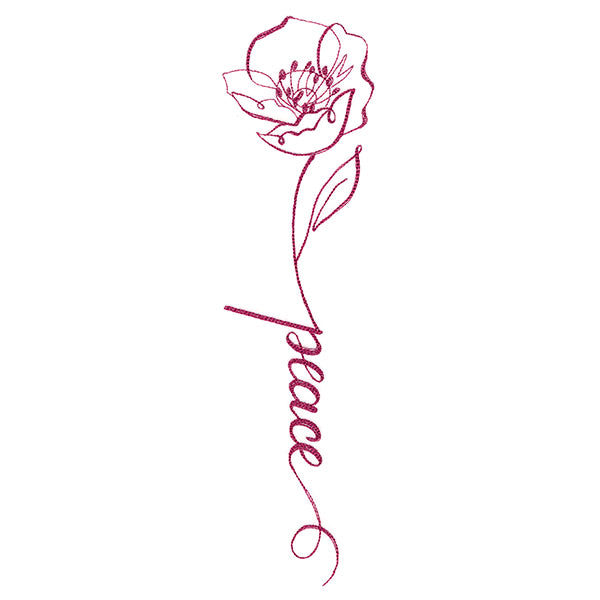 Blessed Calligraphy in Bloom - Poppy