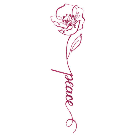 Blessed Calligraphy in Bloom - Poppy