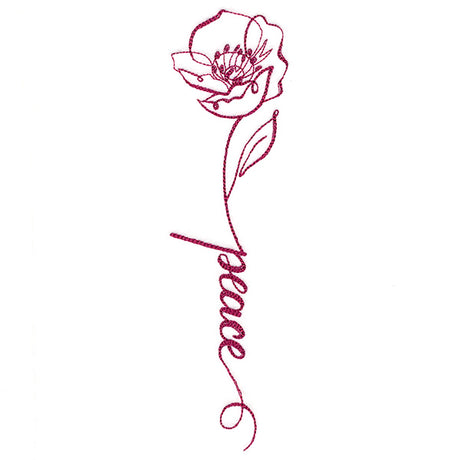 Blessed Calligraphy in Bloom - Poppy