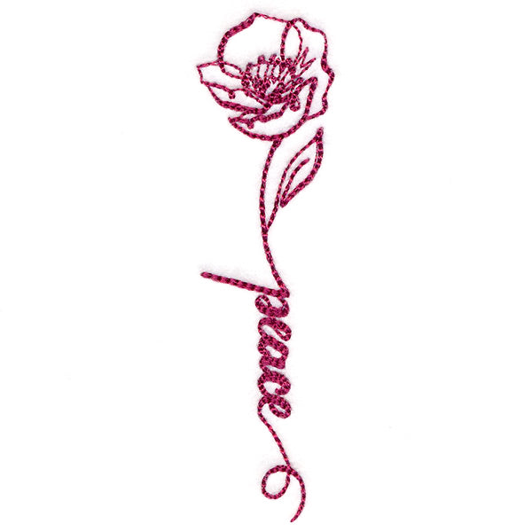 Blessed Calligraphy in Bloom - Poppy