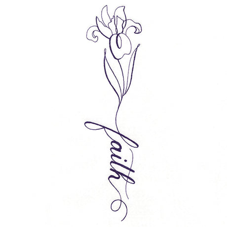 Blessed Calligraphy in Bloom - Iris