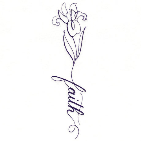 Blessed Calligraphy in Bloom - Iris