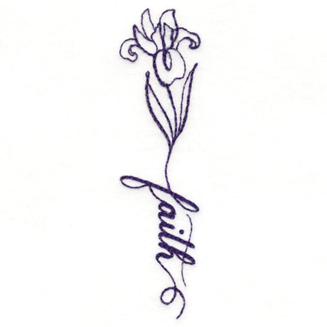 Blessed Calligraphy in Bloom - Iris