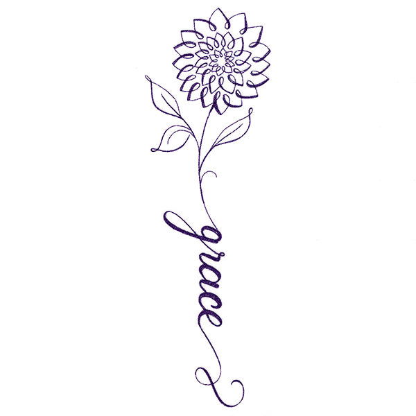 Blessed Calligraphy in Bloom - Dahlia