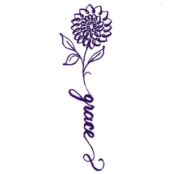 Blessed Calligraphy in Bloom - Dahlia