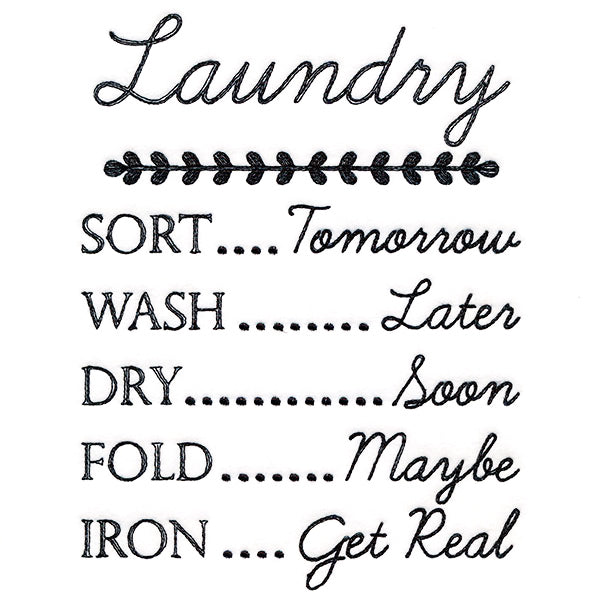 Homemaker's Sassy Laundry Schedule
