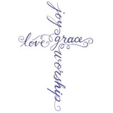 Sweet Blessings Calligraphy Cross