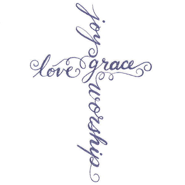 Sweet Blessings Calligraphy Cross