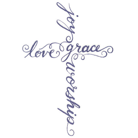 Sweet Blessings Calligraphy Cross