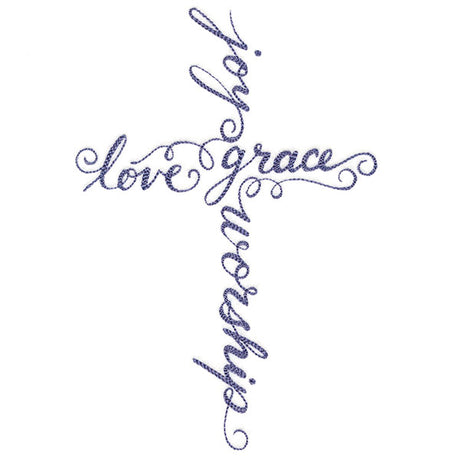 Sweet Blessings Calligraphy Cross