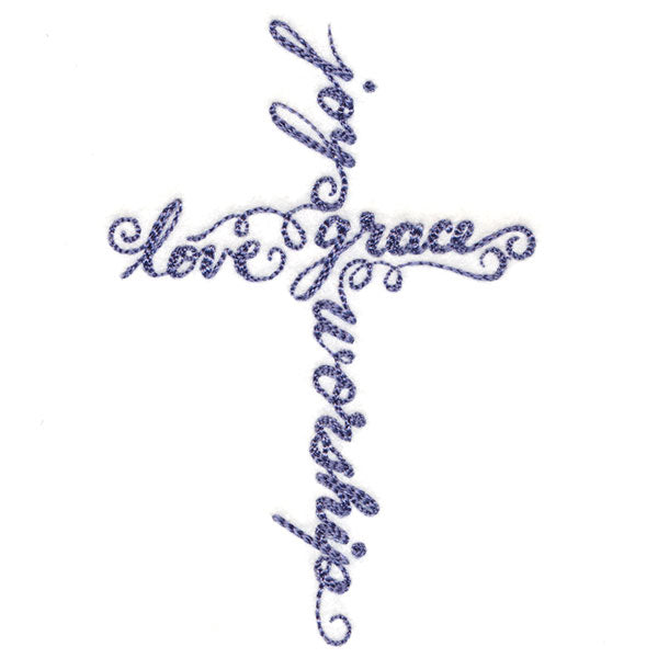 Sweet Blessings Calligraphy Cross