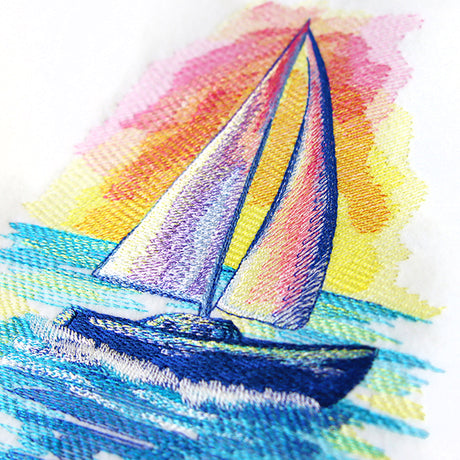 Nautical Dreams Sailboat in Watercolor