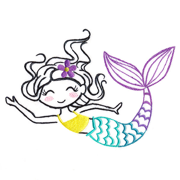 Sweet Swimming Mermaid