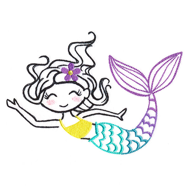 Sweet Swimming Mermaid