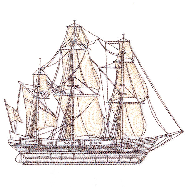 Clipper Ship Etching