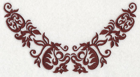 Damask Pumpkins Neckline (V-Neck)