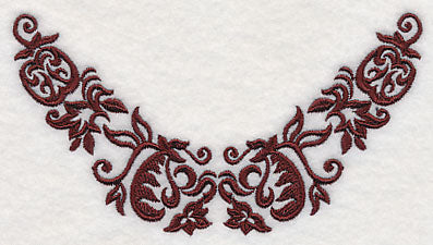 Damask Pumpkins Neckline (V-Neck)