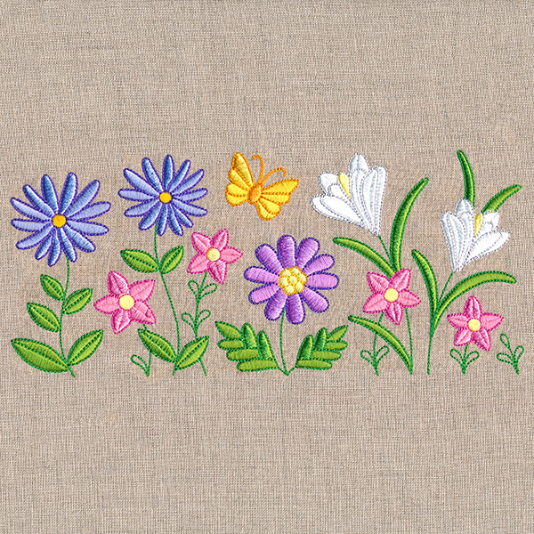 Wild Blooms Border - Short
