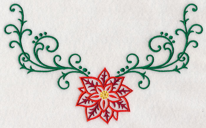 Filigree Poinsettia Neckline (V-Neck)