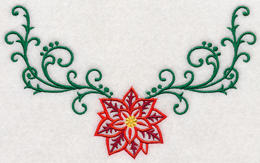Filigree Poinsettia Neckline (V-Neck)