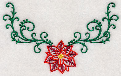 Filigree Poinsettia Neckline (V-Neck)