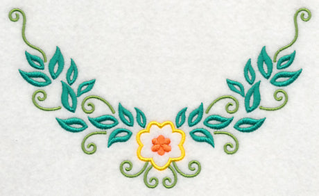 Floral Fashion Neckline (V-Neck)