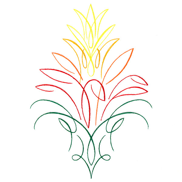 Tropical Calligraphy in Bloom - Bromeliad