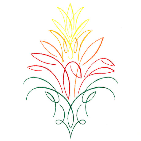 Tropical Calligraphy in Bloom - Bromeliad