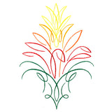Tropical Calligraphy in Bloom - Bromeliad