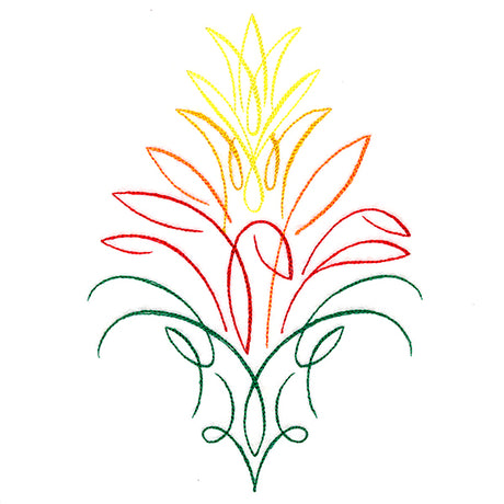 Tropical Calligraphy in Bloom - Bromeliad