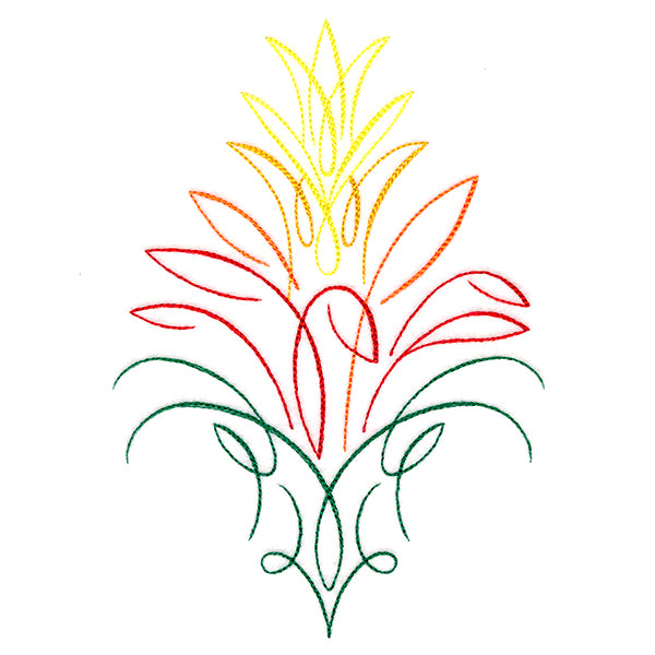 Tropical Calligraphy in Bloom - Bromeliad