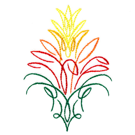 Tropical Calligraphy in Bloom - Bromeliad