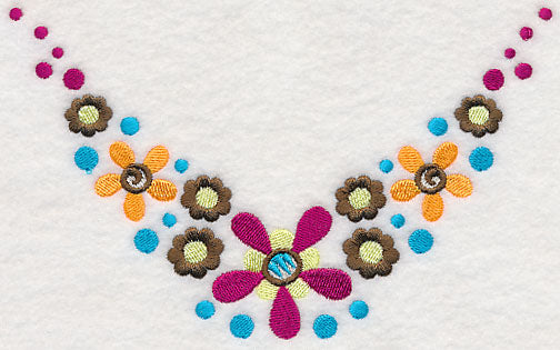 Funky Flowers Neckline (V-Neck)