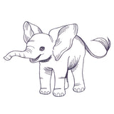 Delightful Baby Elephant Etching