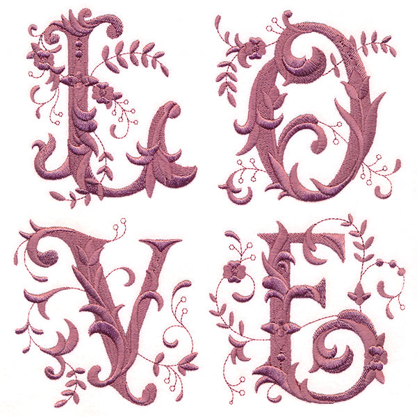 Victorian Love with Flowers