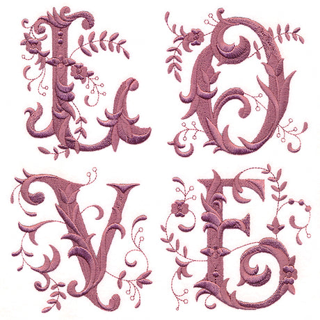 Victorian Love with Flowers