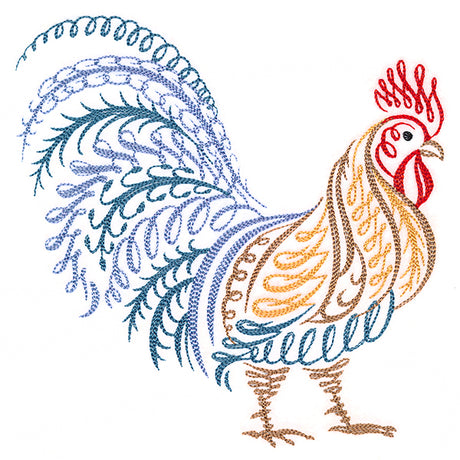 Calligraphic Farmhouse Rooster